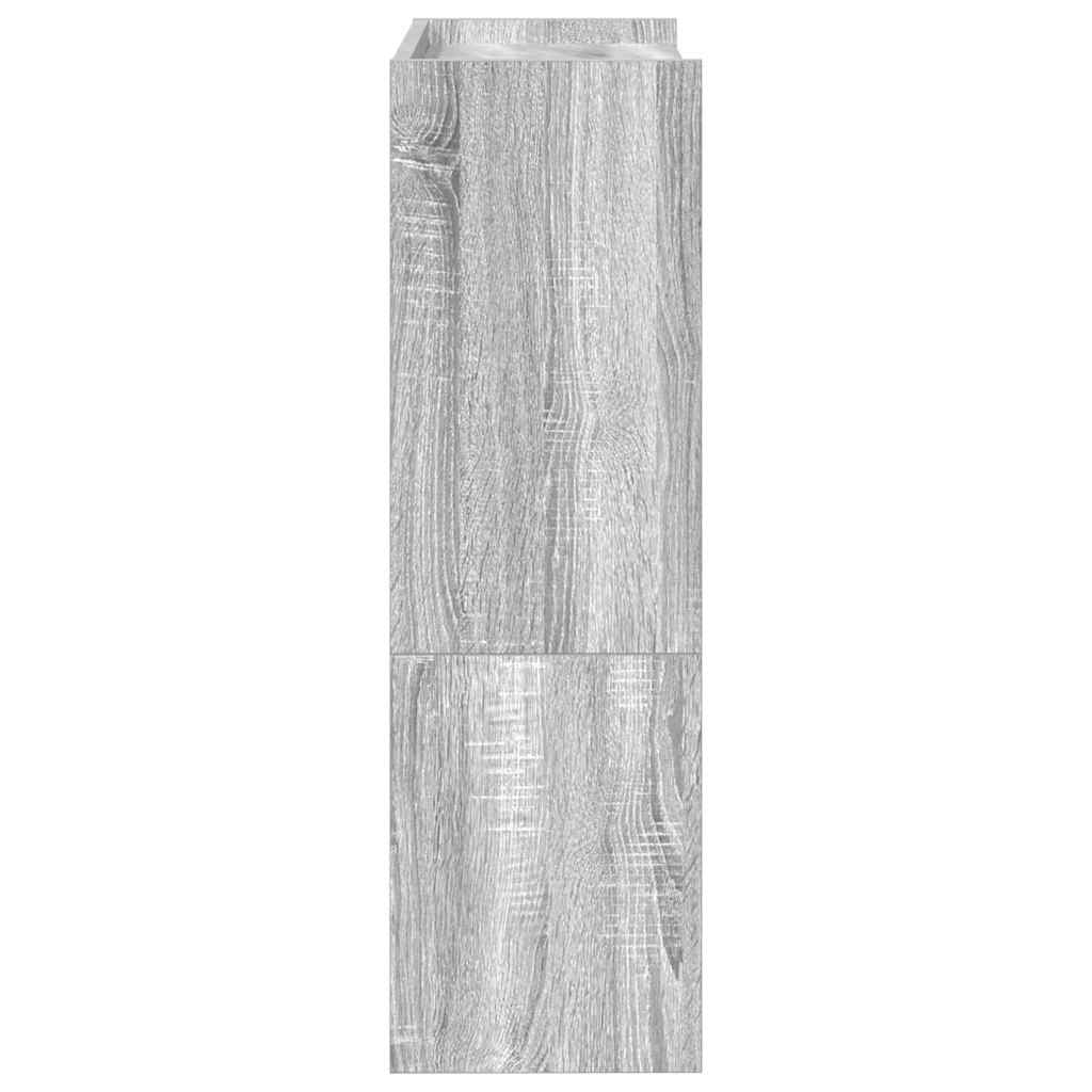 Schoenenrek 80x25x61,5 cm bewerkt hout grijs sonoma eikenkleur - AllerleiShop