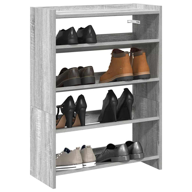 Schoenenrek 80x25x61,5 cm bewerkt hout grijs sonoma eikenkleur - AllerleiShop