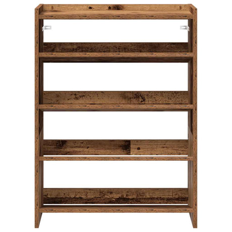 Schoenenrek 80x25x61,5 cm bewerkt hout oud houtkleurig - AllerleiShop