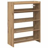 Schoenenrek 80x25x61,5 cm bewerkt hout artisanaal eikenkleur - AllerleiShop