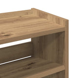 Schoenenrek 80x25x61,5 cm bewerkt hout artisanaal eikenkleur - AllerleiShop