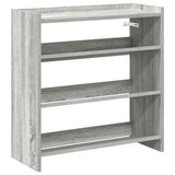 Schoenenrek 60x25x62 cm bewerkt hout grijs sonoma eikenkleurig - AllerleiShop