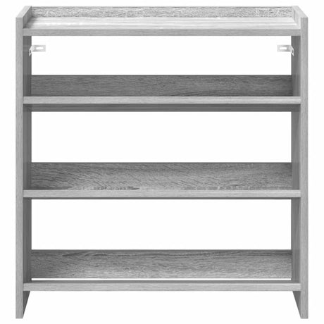 Schoenenrek 60x25x62 cm bewerkt hout grijs sonoma eikenkleurig - AllerleiShop