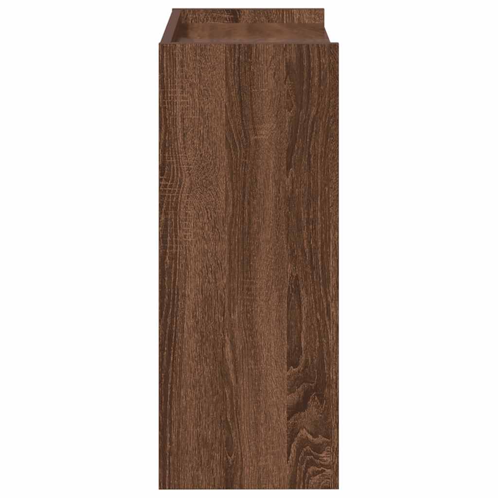 Schoenenrek 60x25x62 cm bewerkt hout bruin eikenkleur - AllerleiShop