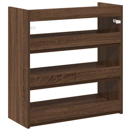 Schoenenrek 60x25x62 cm bewerkt hout bruin eikenkleur - AllerleiShop