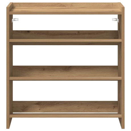 Schoenenrek 60x25x62 cm bewerkt hout artisanaal eikenkleur - AllerleiShop