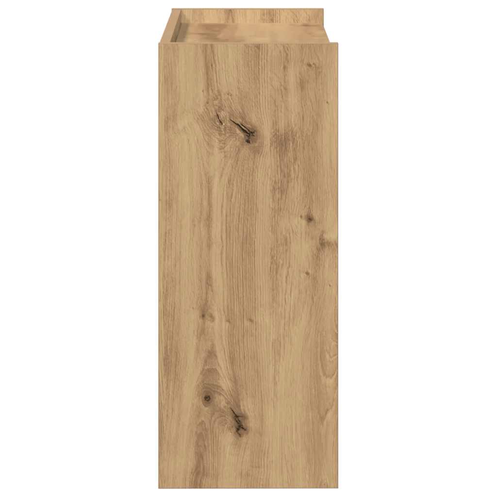 Schoenenrek 60x25x62 cm bewerkt hout artisanaal eikenkleur - AllerleiShop