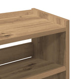 Schoenenrek 60x25x62 cm bewerkt hout artisanaal eikenkleur - AllerleiShop