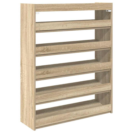 Schoenenrek 80x25x100 cm bewerkt hout sonoma eikenkleurig - AllerleiShop