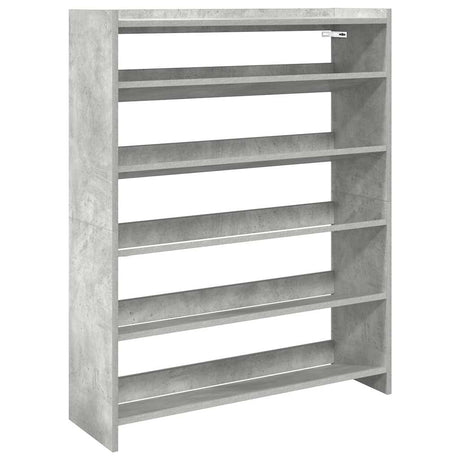 Schoenenkast 80x25x100 cm bewerkt hout betongrijs - AllerleiShop