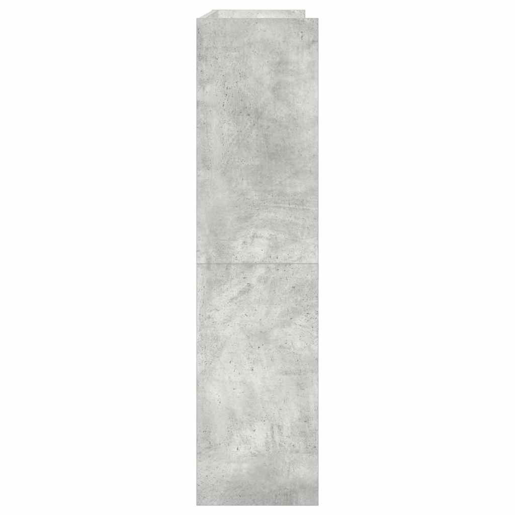 Schoenenkast 80x25x100 cm bewerkt hout betongrijs - AllerleiShop