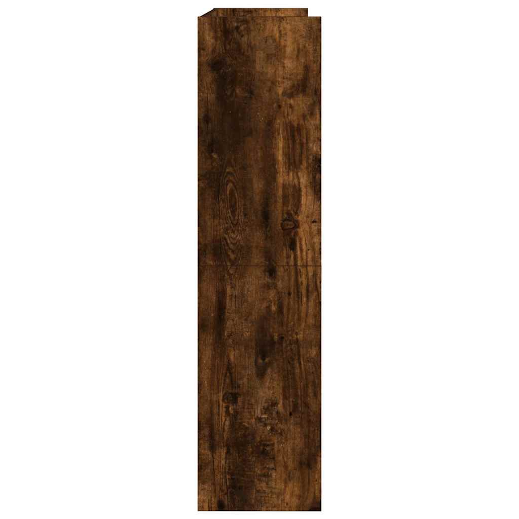 Schoenenrek 80x25x100 cm bewerkt hout gerookt eikenkleurig - AllerleiShop