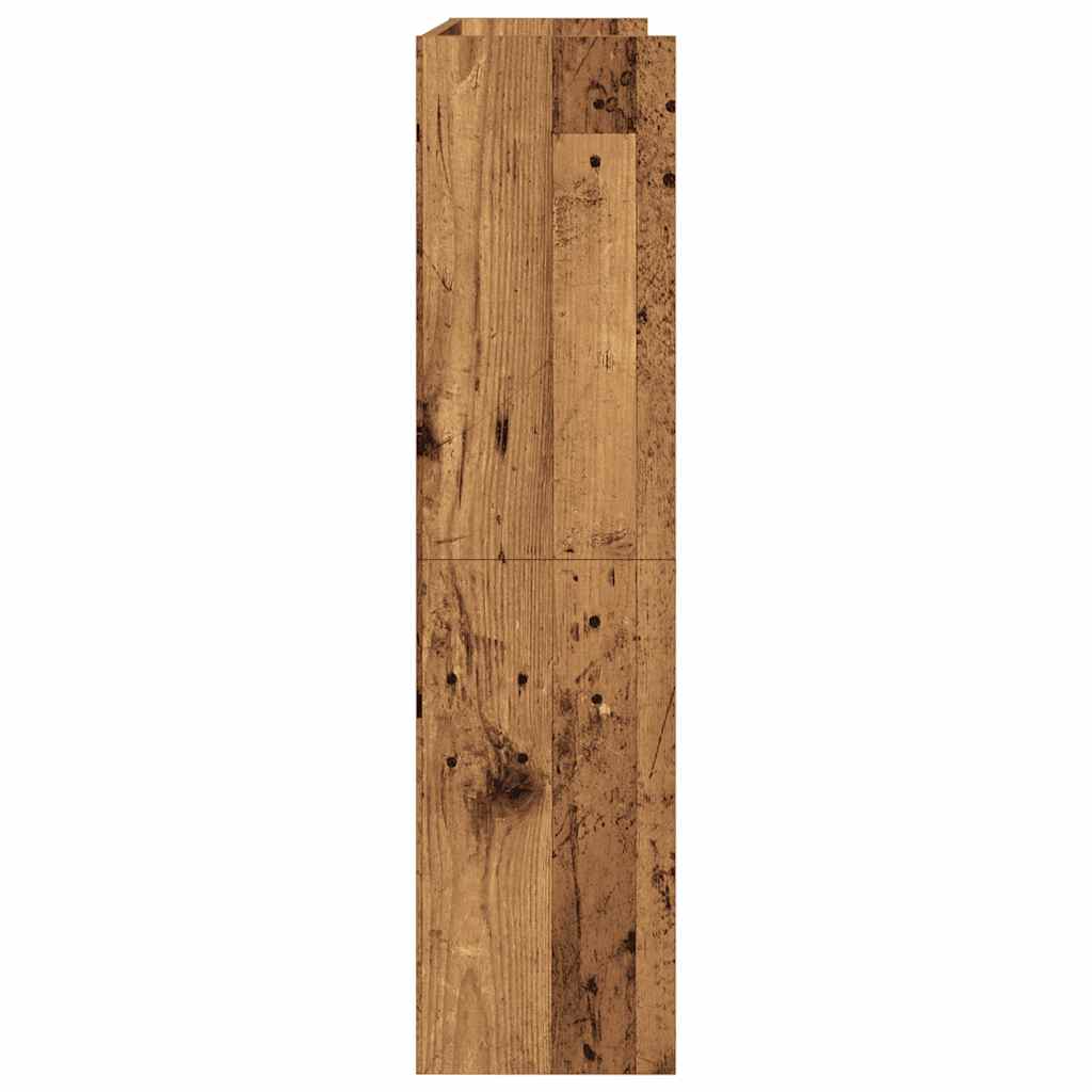 Schoenenrek 80x25x100 cm bewerkt hout oud houtkleurig - AllerleiShop