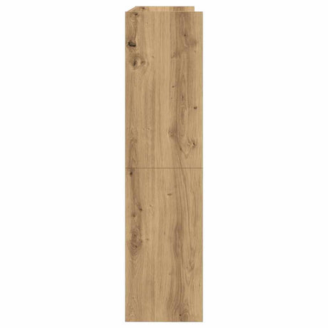 Schoenenrek 80x25x100 cm bewerkt hout artisanaal eikenkleur - AllerleiShop