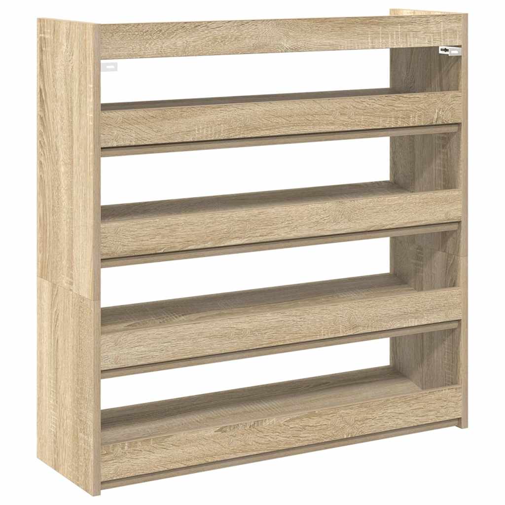 Schoenenrek 80x25x81 cm bewerkt hout sonoma eikenkleurig - AllerleiShop