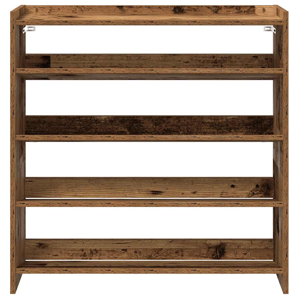 Schoenenrek 80x25x81 cm bewerkt hout bruin eikenkleur - AllerleiShop