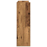 Schoenenrek 80x25x81 cm bewerkt hout oud houtkleurig - AllerleiShop