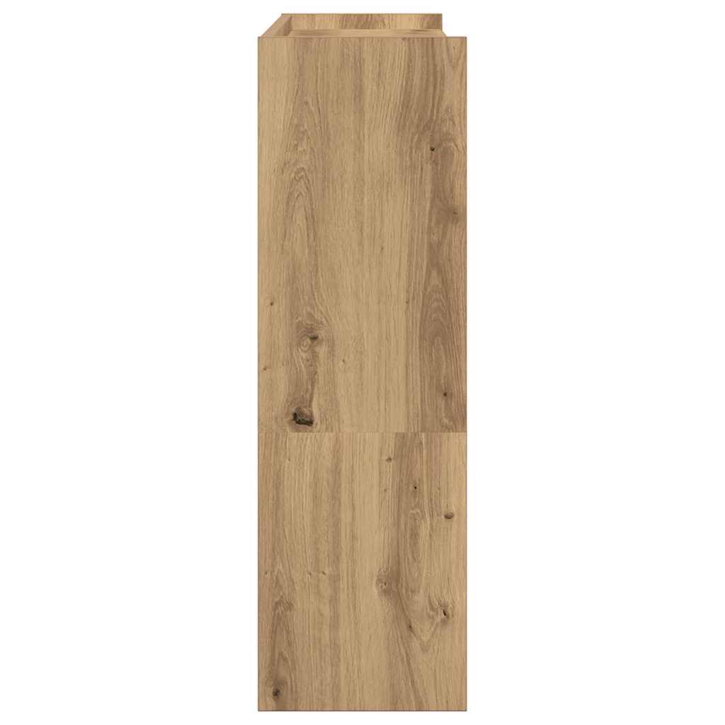 Schoenenrek 80x25x81 cm bewerkt hout artisanaal eikenkleur - AllerleiShop