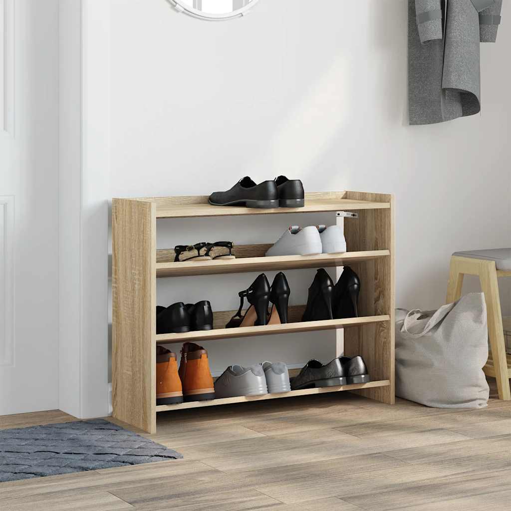 Schoenenrek 80x25x61,5 cm bewerkt hout sonoma eikenkleurig - AllerleiShop