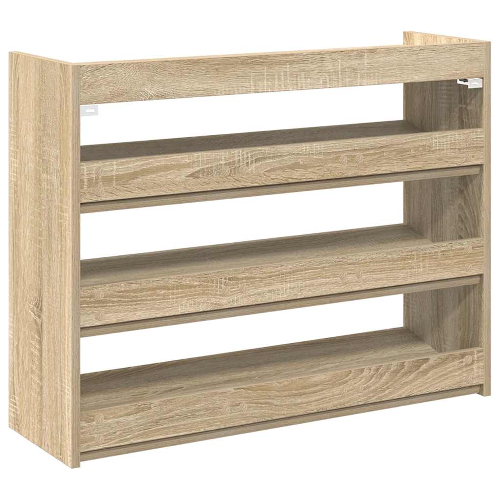 Schoenenrek 80x25x61,5 cm bewerkt hout sonoma eikenkleurig - AllerleiShop