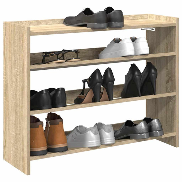 Schoenenrek 80x25x61,5 cm bewerkt hout sonoma eikenkleurig - AllerleiShop