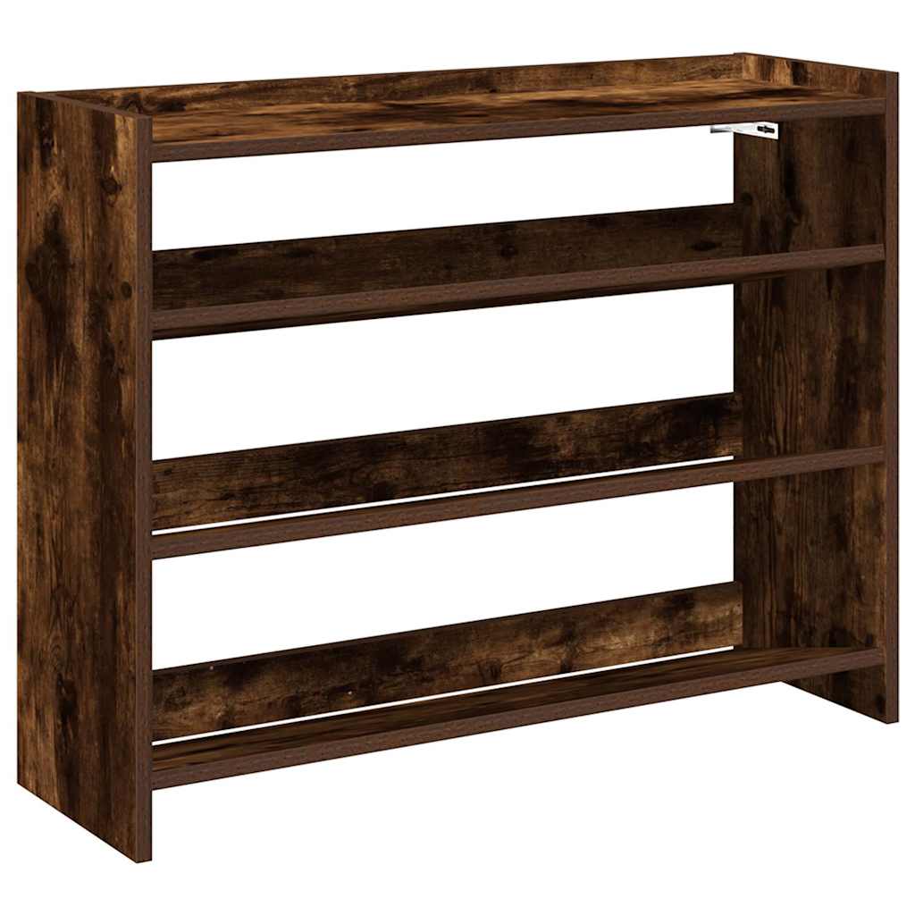 Schoenenrek 80x25x61,5 cm bewerkt hout gerookt eikenkleurig - AllerleiShop