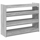 Schoenenrek 80x25x61,5 cm bewerkt hout grijs sonoma eikenkleur - AllerleiShop