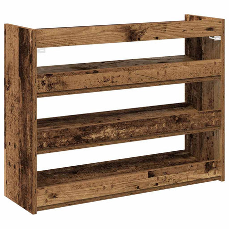 Schoenenrek 80x25x61,5 cm bewerkt hout oud houtkleurig - AllerleiShop