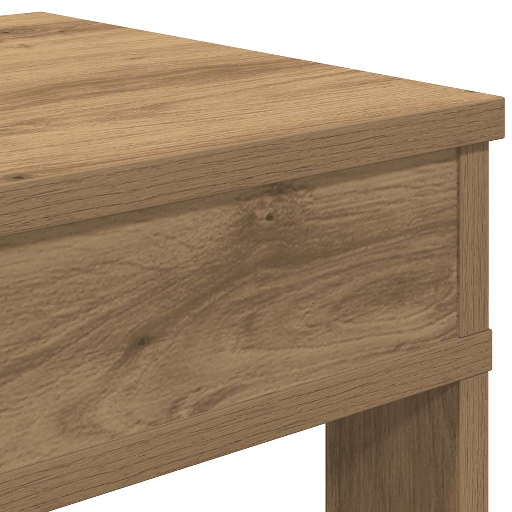 Schoenenrek 60x30x98 cm bewerkt hout artisanaal eikenkleur - AllerleiShop