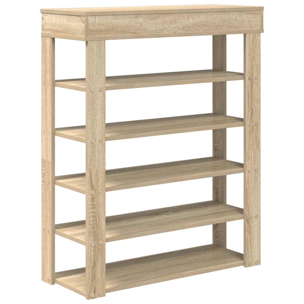 Schoenenrek 80x30x98 cm bewerkt hout sonoma eikenkleurig - AllerleiShop