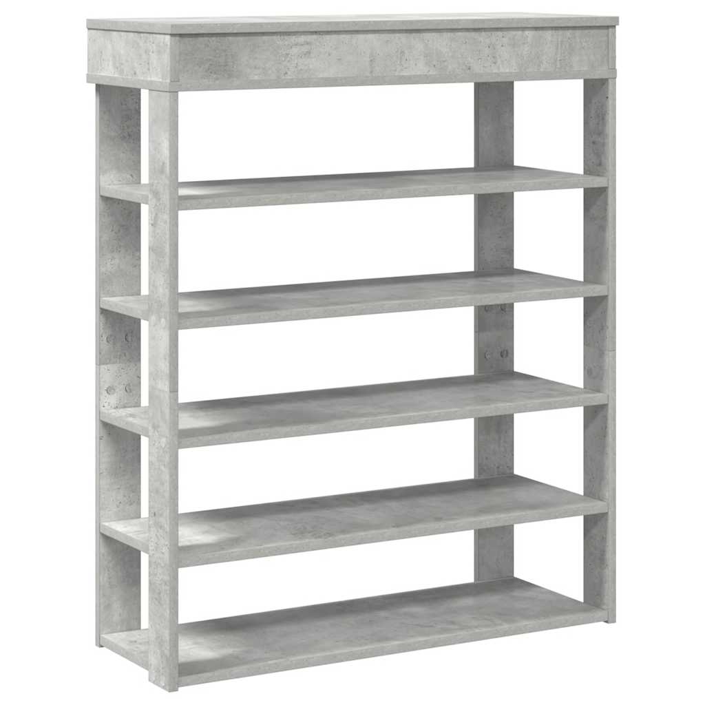 Schoenenrek 80x30x98 cm bewerkt hout betongrijs - AllerleiShop