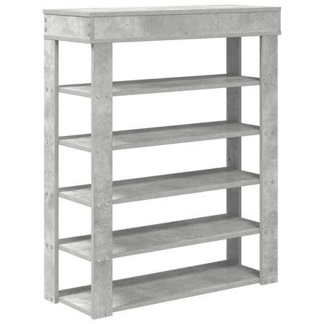 Schoenenrek 80x30x98 cm bewerkt hout betongrijs - AllerleiShop