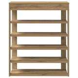 Schoenenrek 80x30x98 cm bewerkt hout artisanaal eikenkleur - AllerleiShop