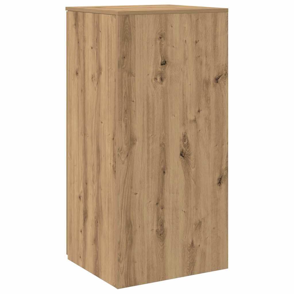 Opbergkast 50x45x103,5 cm bewerkt hout artisanaal eikenkleur