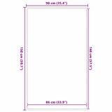 Deurmat 90x150 cm grijs