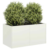 Plantenbak 80x40x40 cm koudgewalst staal wit