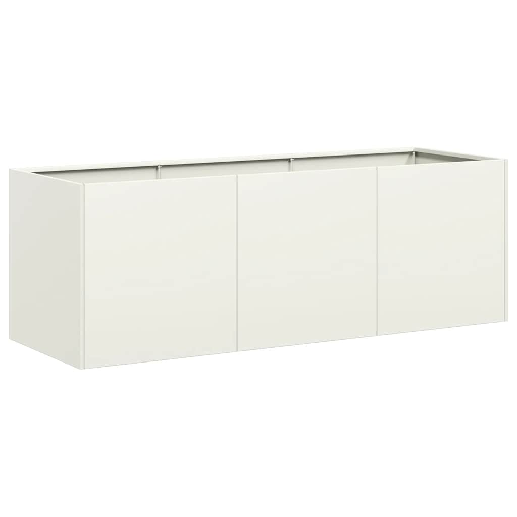 Plantenbak 120x40x40 cm koudgewalst staal wit