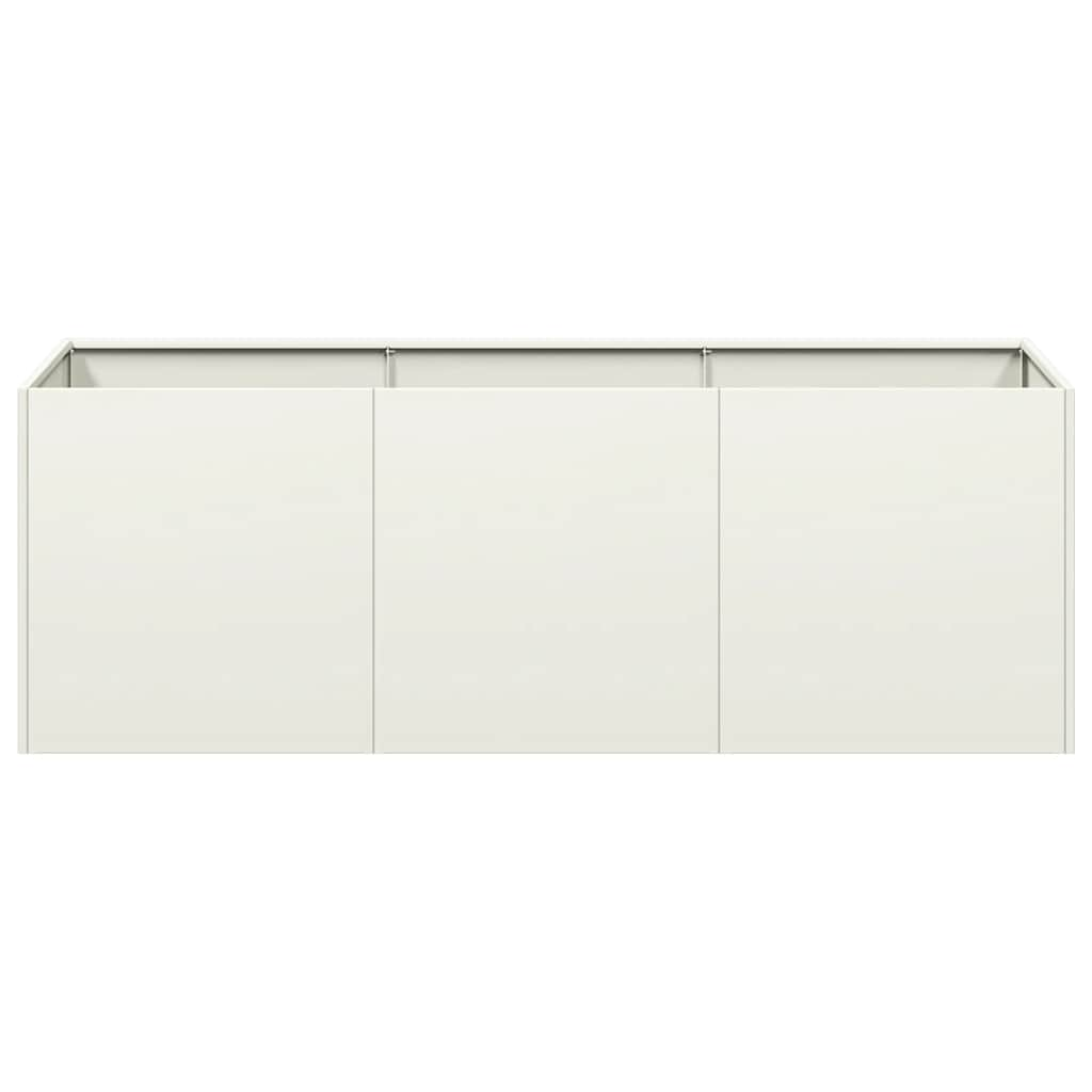 Plantenbak 120x40x40 cm koudgewalst staal wit