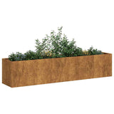 Plantenbak roestig 200x40x40 cm weervast staal