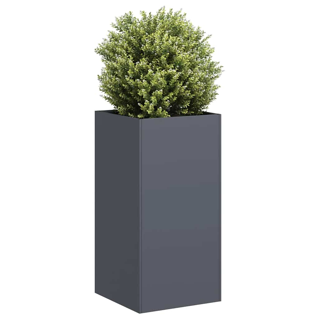 Plantenbak 40x40x80 cm koudgewalst staal antracietkleurig