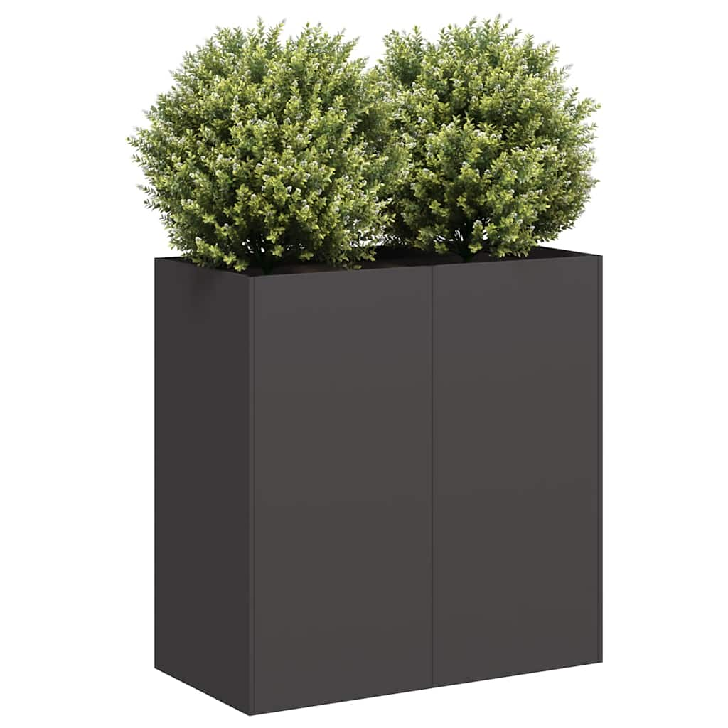 Plantenbak 80x40x80 cm koudgewalst staal zwart