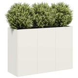 Plantenbak 120x40x80 cm koudgewalst staal wit