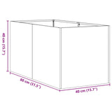 Plantenbak 40x80x40 cm koudgewalst staal zwart