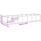 Plantenbak 280x80x40 cm staal zwart