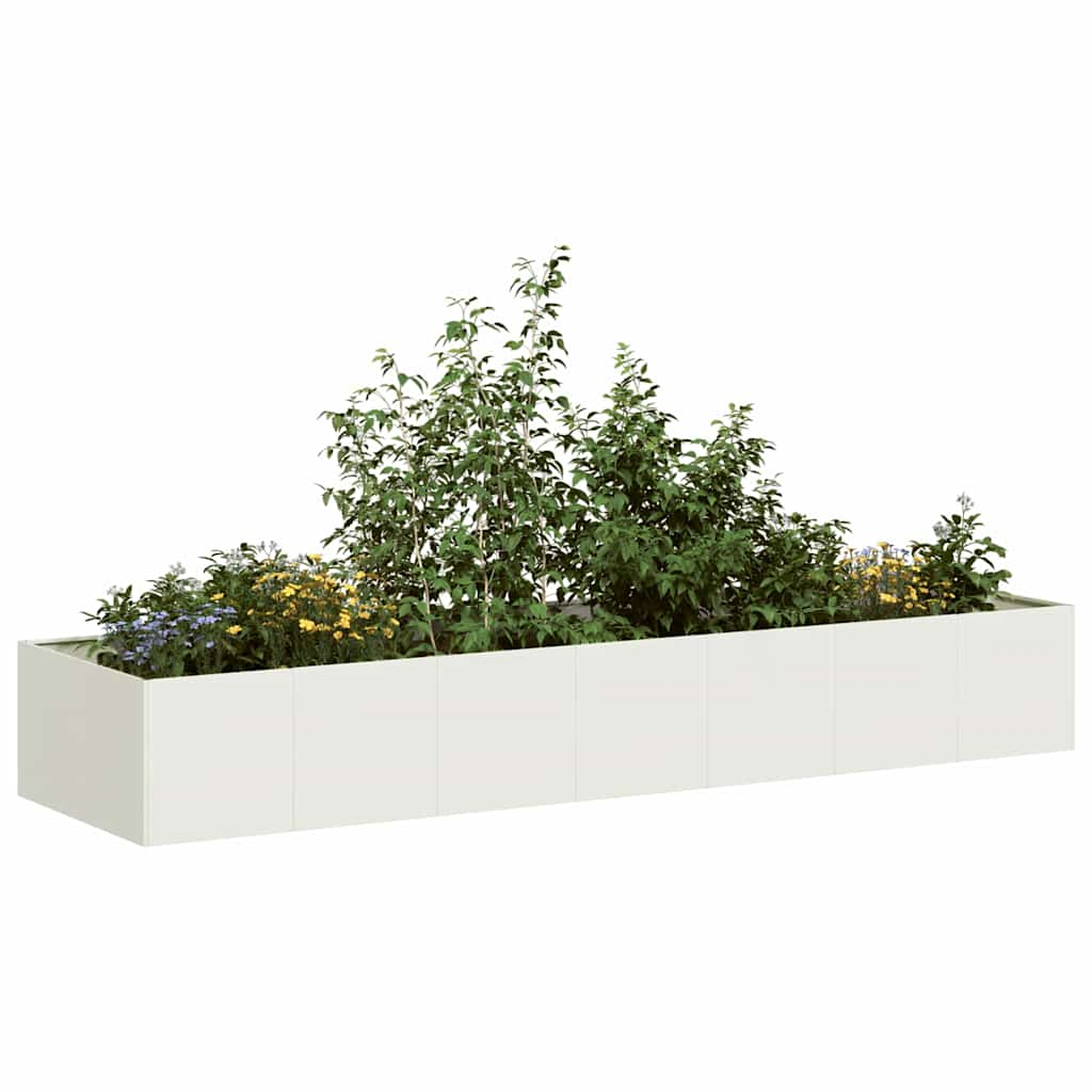 Plantenbak 280x80x40 cm staal wit