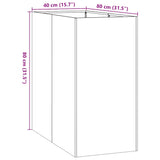 Plantenbak 40x80x80 cm roestvrij staal