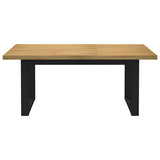 Eettafel NOAIN U-vormige poten 180x90x75 cm massief grenenhout - AllerleiShop