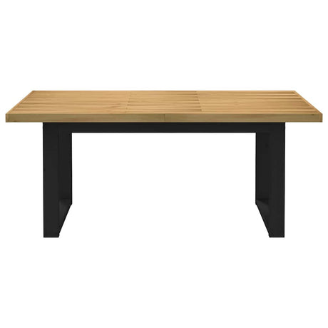 Eettafel NOAIN U-vormige poten 180x90x75 cm massief grenenhout - AllerleiShop