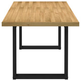 Eettafel NOAIN U-vormige poten 180x90x75 cm massief grenenhout - AllerleiShop