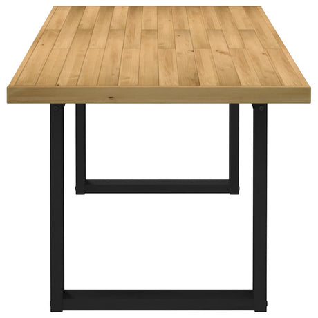 Eettafel NOAIN U-vormige poten 180x90x75 cm massief grenenhout - AllerleiShop